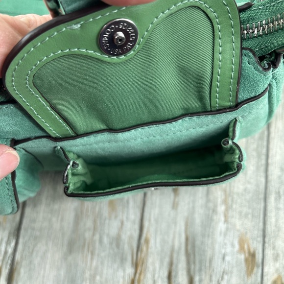 Coach Ashton Shoulder Bag In Mint Green Suede Crossbody Purse - Picture 5 of 9